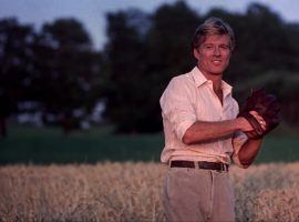 Roy Hobbs (Robert Redford) playing catch in 'The Natural' directed by Barry Levinson. (Image: TriStar)