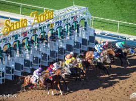 Santa Anita won't spring horses for the Santa Anita Derby Saturday. Despite fervent lobbying by track officials, Santa Anita remains closed by order of the Los Angeles County Health Department. (Image: Santa Anita Park)