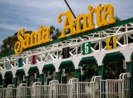 The starting gate at iconic Santa Anita Park will stay empty for the foreseeable future after county health officials closed the track Friday morning. (Image: Santa Anita Park)