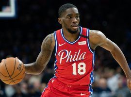 Philadelphia 76er guard Shake Milton during his career-night against the LA Clippers. (Image: Porter Lambert/Getty)(Image: Bill Streicher/USA Today Sports