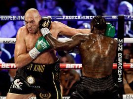 Deontay Wilder (right) officially exercised the rematch clause for his fight with Tyson Fury (left), with the two now set to fight a third time this July in Las Vegas. (Image: EPA)
