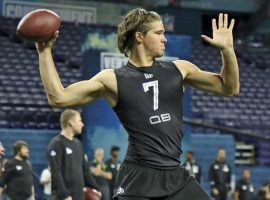 Former Oregon quarterback Justin Herbert impressed many at last weekâ€™s NFL Combine and could have upped his draft stock. (Image: Logan Bowles/NFL)