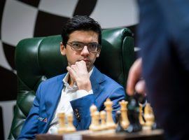 Anish Giri (seen here playing at the 2020 Candidates Tournament) scored a memorable victory over Magnus Carlsen in Round 5 of the Magnus Carlsen Invitational. (Image: Lennart Ootes/FIDE)