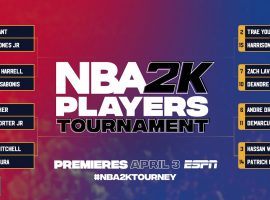 Sixteen NBA players will compete in a NBA 2K eSports tournament with all proceeds going to charity. (Image: NBA)