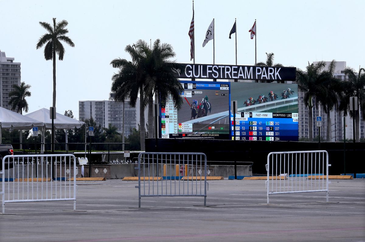 Empty Gulfstream Park parking lot