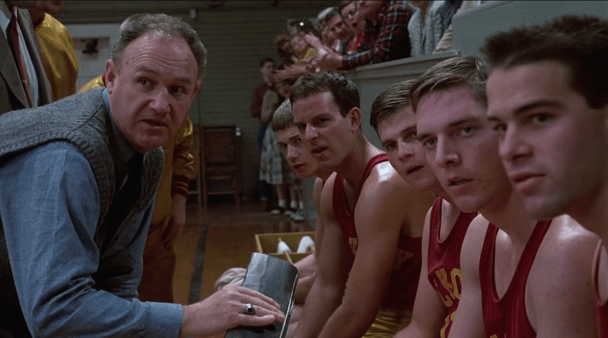 Hoosiers Gene Hackman Jimmy Chitwood basketball movie Hickory Indiana