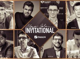 Eight world class chess players are participating in the Magnus Carlsen Invitational, an online tournament with a $250,000 prize pool. (Image: Chess24.com/Twitter)