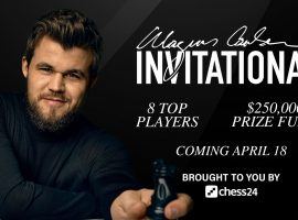 Magnus Carlsen is organizing an eight-player online chess tournament with a $250,000 prize fund that begins on April 18. (Image: Fredjonny/Chess24.com)