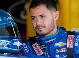 Kyle Larson was suspended indefinitely by Chip Ganassi Racing after using a racial slur during Sunday’s iRacing event. (Image: Getty)