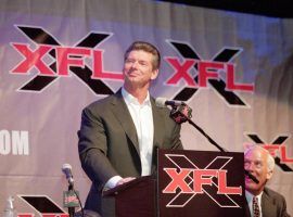 XFL CEO Vince McMahon has suspended operations for the professional football organization, and there is doubt the league will continue. (Image: Allsport)