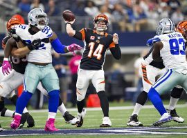 Ex-Cincinnati Bengals QB Andy Dalton drops back to pass against the Dallas Cowboys at Texas Stadium. (Image: Wesley Hitt/Getty)