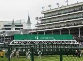 Fans won't see the gates wheeled into place at Churchill Downs, but horses and jockeys will starting May 16. (Image: Christopher Fryer)