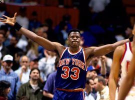 New York Knicks center Patrick Ewing during a game against the New Jersey Nets at the Meadowlands in the late 1990s. (Image: Nathaniel S. Butler/Getty)