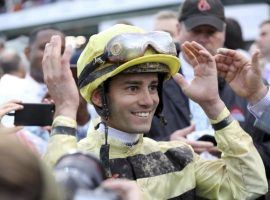 Flavien Prat's surprise at winning last year's Kentucky Derby via disqualification yielded to amazement at winning six races in one day Sunday. (Image: AP Photo/Greg Payan)