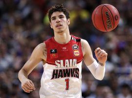 LaMelo Ball playing for the Illawarra Hawks in Australia's NBL. (Image: Rick Rycroft/AP)