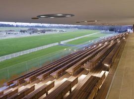 The grandstands and boxes at ParisLongchamp will be empty for Monday's racing return outside the French capital. (Image: Vincent Fillon)