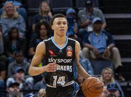 Point guard RJ Hampton during a game for the New Zealand Breakers in the NBL. (Image: Justin Ford/USA Today Sports)