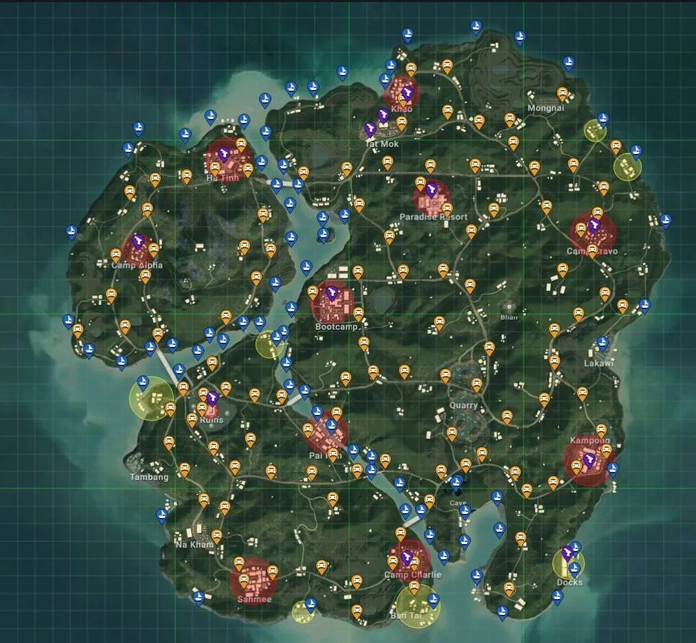 Sanhok Best Loot Map Survival PUBG