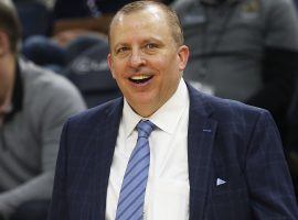 Tom Thibodeau, ex-coach of the Minnesota Timberwolves, could land a head coaching job with the Knicks, Nets, or Rockets. (Image: Jim Mone/AP)