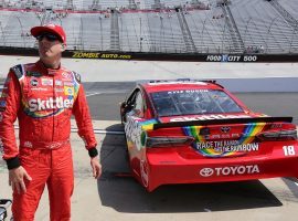 Kyle Busch is the defending champion of the Supermarket Heroes 500 on Sunday at Bristol Motor Speedway. (Image: Getty)