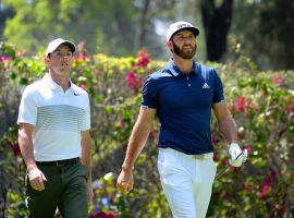 Rory McIlroy and Dustin Johnson will team up to play in one of two charity golf matches that will be held before the resumption of the PGA Tour season on June 11. (Image: Getty)