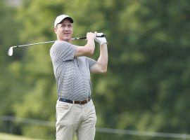 Peyton Manning will team up with Tiger Woods in The Match: Champions for Charity, and face Phil Mickelson and Tom Brady. (Image: AP)
