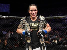 Two-division champ Amanda Nunes will make her first defense of the womenâ€™s featherweight title vs. Felicia Spencer at UFC 250. (Image: Getty)