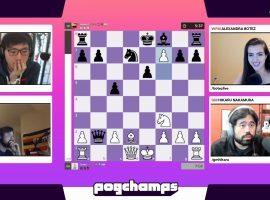 Boxbox and Forsen played the best match of the Pogchamps tournament thus far on Tuesday, with Boxbox coming out on top after a blitz tiebreaker. (Image: Chess.com/Twitch)