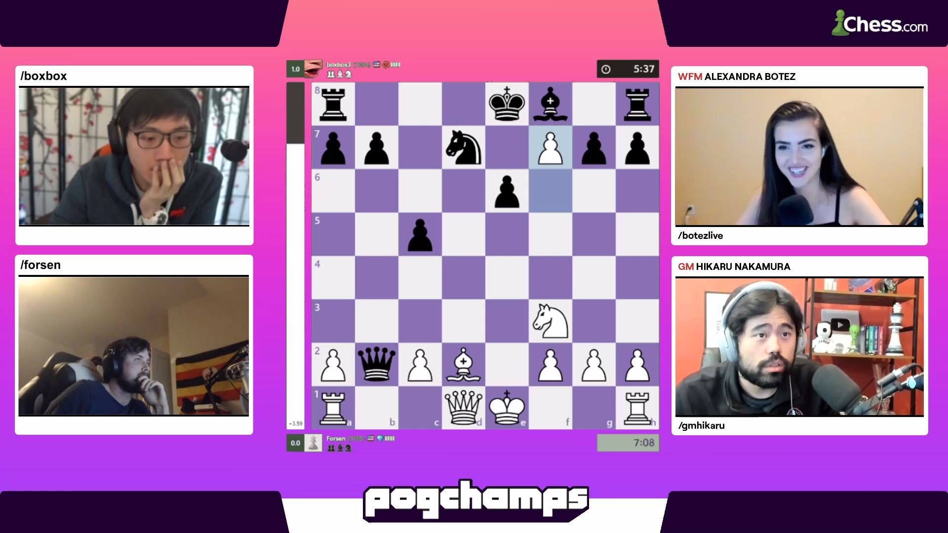 Pogchamps chess bracket Boxbox Forsen