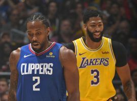 Sportsbooks have released point spreads for the first set of NBA games in Orlando, with the Clippers opening as a one-point favorite over the Lakers. (Image: Andrew D. Bernstein/NBAE/Getty)