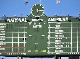 The centerfield scoreboard at Wrigley Field, home of the Chicago Cubs. (Image: Patrick Gorski/USA Today Sports)