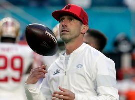 San Francisco 49ers head coach Kyle Shanahan during warm ups at NFL Super Bowl 54 in Miami, FL. (Image: Matt York/AP)