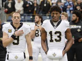 New Orleans quarterback Drew Brees, left, apologized for comments that offended his teammates, as did Buffaloâ€™s Jake Fromm. (Image: AP)