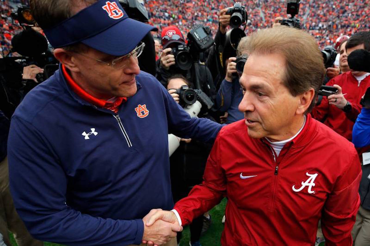 Auburnâ€™s Gus Malzahn Alabamaâ€™s Nick Saban COVID-19