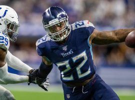 Tennessee Titans RB Derrick Henry scampers for a TD against the Indianapolis Colts at Lucas Oil Stadium. (Image: Bobby Ellis/Getty)