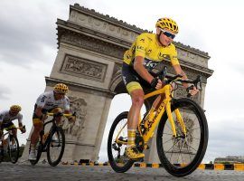 Four-time Tour de France champion Chris Froome in Paris during his 2017 victory. (Image: Chris Graythen/Getty)