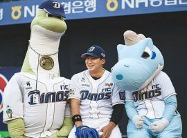 Starting pitcher Koo Chang-Mo, has yet to lose a game for the first-place NC Dinos in the KBO. (Image: Daniel Greiss/Twitter)