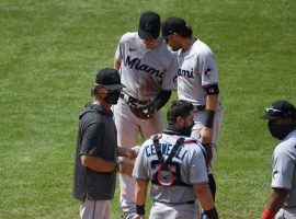 The Miami Marlins COVID-19 outbreak wonâ€™t cause MLB to shut down its season, according to commissioner Rob Manfred. (Image: James Lang/USA Today Sports)