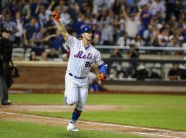 NY Mets slugger Pete Alonso celebrates a home run at CitiField in Queens, NY. (Image: Wendell Cruz/USA Today Sports)