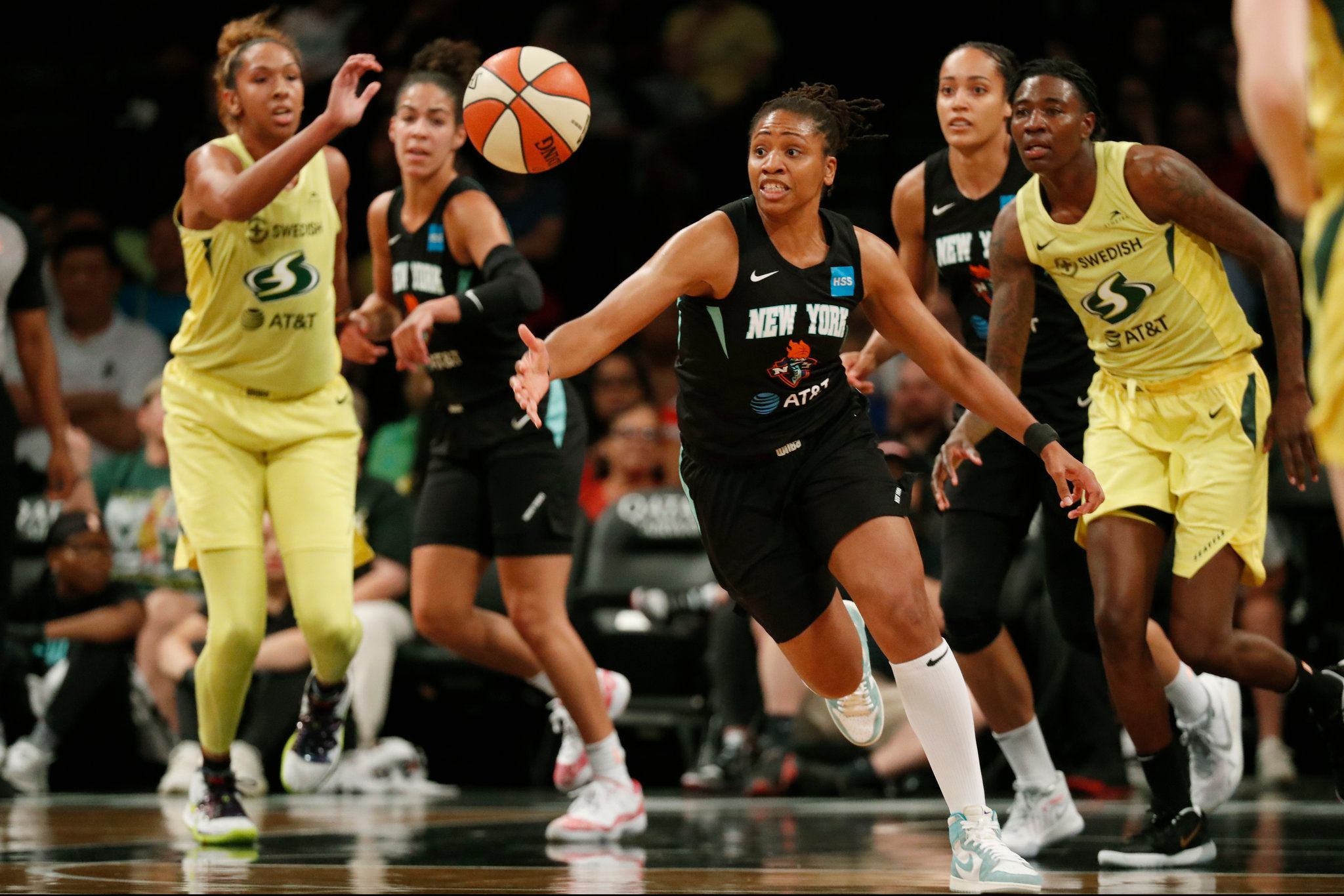 Seattle Storm and New York Liberty play the first game of the 2020 WNBA schedule