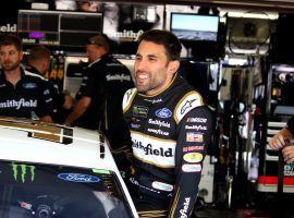 Aric Almirola has finished fifth or better in his last five races, and is in position to win the Quaker State 400. (Image: Josh Jones/TPF)