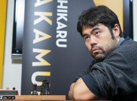 Hikaru Nakamura swept Daniil Dubov in three sets to advance to the finals of the Magnus Carlsen Chess Tour Final. (Image: Lennart Ootes/Saint Louis Chess Club)