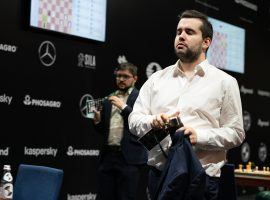 Ian Nepomniachtchi (pictured) can earn a spot in the Magnus Carlsen Chess Tour Grand Final if he upsets Carlsen in the final of the Legends of Chess. (Image: Maria Emelianova/FIDE)