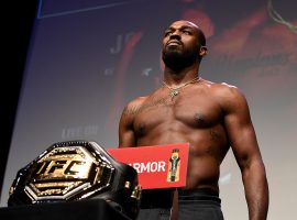 Jon Jones has vacated his light heavyweight championship, but says heâ€™s interested in making a run in the UFCâ€™s heavyweight division. (Image: Mike Roach/Zuffa/Getty)