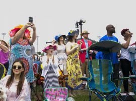 You won't see scenes like these from the 2019 Kentucky Derby infield at this year's Derby. The infield is closed for the Sept. 5 race and seating is limited to 40% of capacity. (Image: Christopher Fryer/Louisville Business First)