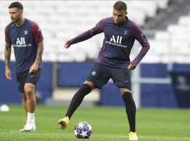 Kylian Mbappe (right) should be able to play for PSG in the clubâ€™s Champions League quarterfinal match against Atalanta on Wednesday. (Image: David Ramos/AP)