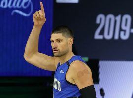 Nikola Vucevic scored a playoff career high 34 points from the Orlando Magic in an upset over the #1 seed Milwaukee Bucks in Game 1. (Image: Getty)
