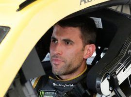 Aric Almirola has seen his odds go down as bettors believe he can win the FireKeepers Casino 400. (Image: AP)