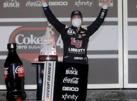 William Byron won his first Cup Series race at the Coke Zero Sugar 400 at Daytona International Speedway on Saturday. (Image: Getty)