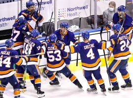 The New York Islanders are leading 3-0 over the Washington Capitals in the first round of the NHL Playoffs, and are one game away from the upset. (Image: Getty)